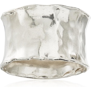 image:imageRossSimons Sterling Silver Hammered RingNo Gemstone