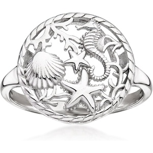 image:imageRossSimons Sterling Silver Sea Life RingNo Gemstone