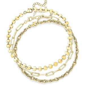 image:imageRossSimons Three Anklets Set9 Inches