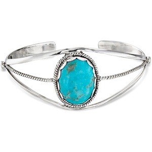 image:imageRossSimons Turquoise Cuff Bracelet in Sterling SilverStabilized Turquoise