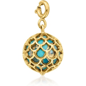 image:imageRossSimons Turquoise Scales Charm in 18kt Gold Over Sterling