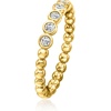 image:imagePure Collection by RossSimons 025 ct tw BezelSet LabGrown Diamond Beaded Ring in 18kt Gold Over SterlingDiamond
