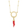 image:imagePure Collection by RossSimons Coral Italian Horn Charm in 14kt Yellow Gold