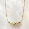 image:imagePure Collection by RossSimons Italian Sterling Silver and 18kt Gold Over Sterling Graduated Bead Necklace 16 inches