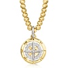 image:imagePure Collection by RossSimons Sterling Silver and 14kt Yellow Gold Compass Charm With LabGrown Diamonds