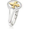 image:imageRossSimons 010 ct tw Diamond FleurDeLis Ring in Sterling Silver With 18kt Gold Over SterlingDiamond