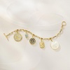 image:imageRossSimons 020 ct tw Diamond Stars Medallion Charm in 18kt Gold Over Sterling