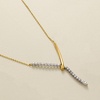 image:imageRossSimons 020 ct tw Diamond YNecklace in 2Tone Sterling Silver 16 inches