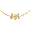 image:imageRossSimons 030 ct tw White Topaz Striped Bead Charm in 18kt Gold Over Sterling