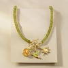 image:imageRossSimons 040 Carat Peridot and 10 ct tw Chrome Diopside Hummingbird Charm in 18kt Gold Over Sterling