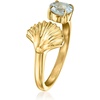 image:imageRossSimons 050 Carat Aquamarine Seashell OpenSpace Ring in 18kt Gold Over SterlingAquamarine