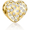 image:imageRossSimons 050 ct tw LabGrown Diamond Puffy Heart Bead Charm in 18kt Gold Over Sterling