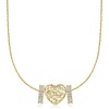 image:imageRossSimons 050 ct tw LabGrown Diamond Puffy Heart Bead Charm in 18kt Gold Over Sterling