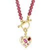 image:imageRossSimons 057 ct tw MultiGemstone Heart Charm in 18kt Gold Over Sterling