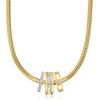 image:imageRossSimons 070 ct tw Baguette LabGrown Diamond Bead Charm in 18kt Gold Over Sterling