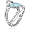 image:imageRossSimons 080 Carat Aquamarine Highway Ring With 36 ct tw LabGrown Diamonds in Sterling SilverAquamarine