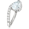image:imageRossSimons 080 Carat Aquamarine and 35 ct tw LabGrown Diamond Ring in 14kt White GoldAquamarine