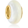 image:imageRossSimons 12x6mm MotherOfPearl Bead Charm in 18kt Gold Over Sterling