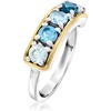 image:imageRossSimons 130 ct tw MultiGemstone Ring in Sterling Silver and 14kt Yellow GoldAquamarine