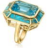 image:imageRossSimons 1300 Carat Swiss Blue Topaz and Turquoise Ring in 18kt Gold Over SterlingCreated Turquoise