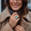image:imageRossSimons 1300 Carat Swiss Blue Topaz and Turquoise Ring in 18kt Gold Over SterlingCreated Turquoise