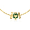 image:imageRossSimons 13mm Jade Clover Bead Charm in 18kt Gold Over Sterling
