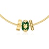 image:imageRossSimons 13mm Jade Clover Bead Charm in 18kt Gold Over Sterling