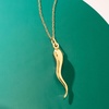image:imageRossSimons 14kt Yellow Gold Italian Horn Pendant NecklaceNo Gemstone