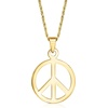 image:imageRossSimons 14kt Yellow Gold Peace Sign Pendant
