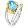 image:imageRossSimons 180 Carat Swiss Blue Topaz Ring in Sterling Silver and 18kt Gold Over SterlingTopaz