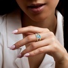 image:imageRossSimons 180 Carat Swiss Blue Topaz Ring in Sterling Silver and 18kt Gold Over SterlingTopaz