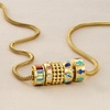 image:imageRossSimons 18kt Gold Over Sterling 3Row Bead Charm