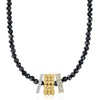 image:imageRossSimons 18kt Gold Over Sterling 3Row Bead Charm