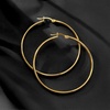 image:imageRossSimons 18kt Gold Over Sterling Flat Hoop Earrings