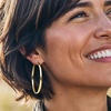 image:imageRossSimons 18kt Gold Over Sterling Flat Hoop Earrings