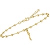 image:imageRossSimons 18kt Gold Over Sterling Italian Horn Bead Station Anklet 9 inches