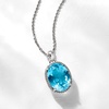 image:imageRossSimons 2000 Carat Swiss Blue Topaz Pendant Necklace in Sterling SilverTopaz