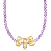 image:imageRossSimons 2500 ct tw Amethyst Bead Necklace With 18kt Gold Over Sterling 18 inches