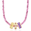 image:imageRossSimons 2500 ct tw Pink Tourmaline Bead Necklace With 18kt Gold Over Sterling 18 inches
