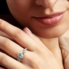 image:imageRossSimons 260 ct tw Sky Blue Topaz 3Stone Ring in 18kt Gold Over SterlingTopaz