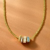 image:imageRossSimons 3000 ct tw Peridot Bead Necklace With 18kt Gold Over Sterling 18 inches
