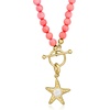 image:imageRossSimons 354mm Pink Coral Bead CharmCompatible Toggle Necklace in 18kt Gold Over SterlingCoral