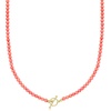 image:imageRossSimons 354mm Pink Coral Bead CharmCompatible Toggle Necklace in 18kt Gold Over SterlingCoral