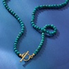 image:imageRossSimons 354mm Turquoise Bead CharmCompatible Toggle Necklace in 18kt Gold Over Sterlingstabilizedturquoise