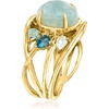 image:imageRossSimons 440 Carat Milky Aquamarine and 85 ct tw Tonal Blue Topaz Ring in 18kt Gold Over SterlingAquamarine
