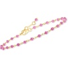 image:imageRossSimons 550 ct tw Pink Tourmaline Bead Anklet in 18kt Gold Over Sterling 9 inches