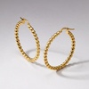image:imageRossSimons Italian 18kt Gold Over Sterling Beaded Hoop Earrings