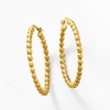 image:imageRossSimons Italian 18kt Gold Over Sterling Beaded Hoop Earrings