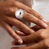 image:imageRossSimons Italian Sterling Silver Dome Bead RingNo Gemstone