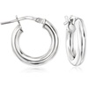 image:imageRossSimons Italian Sterling Silver and 18kt Gold Over Sterling Hoop Drop Earrings With Removable Discs